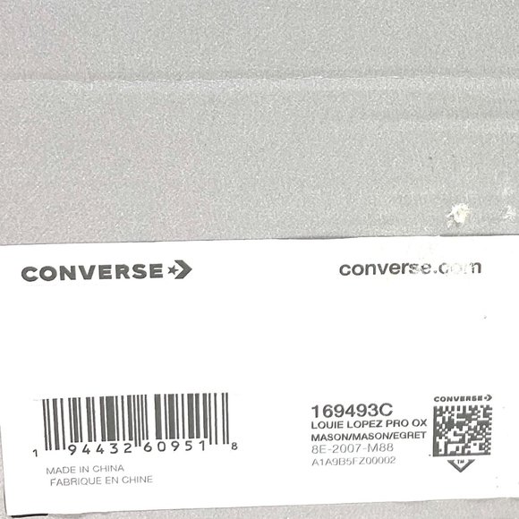 Converse Louie Lopez Pro OX Gray Low Top Shoes Men's Size Sneakers Suede 169493C - Picture 10 of 11